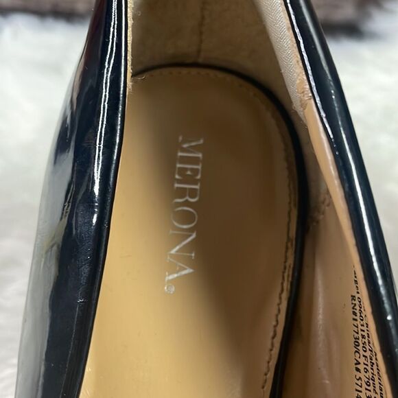 Merona Spike Heels Black Boardroom Chic Spike Heels Preppy Corpgore Size 9 1/2 - Picture 7 of 9